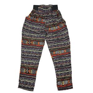 Ambiance Apparel Barrel Leg Pants Womens Size S (M READ) Elastic Waist Pockets